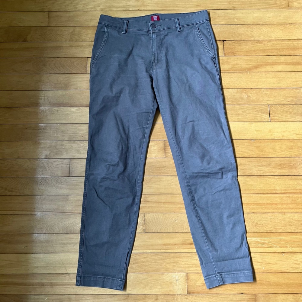 Levis XX Chino Standard Taper Pants Mens 30x32 Grey 85226-0153